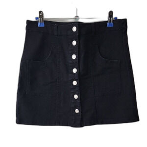 Altar'd State Denim Mini Skirt Black Size M